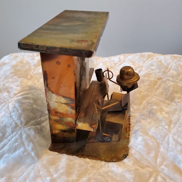 Vintage Brass Copper Tin Musical Saloon Metal Art Sculpture - Picture 2 of 10